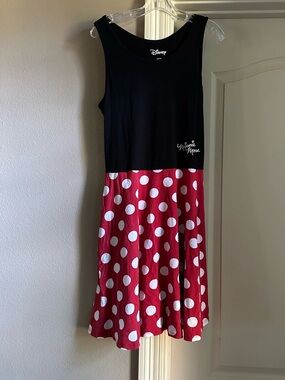 Disney Red & Black Minnie Polka Dot Casual Dress
